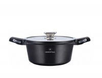Royalty Line Herenthal 20cm Greblon Non-Stick C3 Coating Casserole with Lid - Silver Photo
