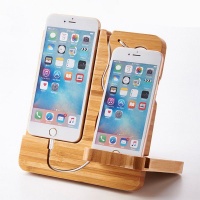Apple Bamboo Wood Charging Dock Station for Watch Phone Photo