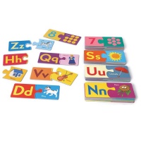 eeBoo Educational Puzzle Pairs - Alphabet & Numbers Photo