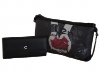 Fino PU Leather Crossbody Clutch Bag with Deatachable Chain & Purse Set Photo