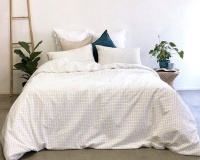 Whiteheads Washed Cotton Duvet Cover - Grid Photo