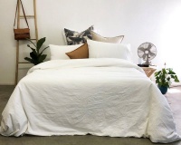 Whiteheads Washed Cotton Duvet Cover - White Photo