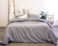 Whiteheads Washed Cotton Duvet Cover - Grey Photo