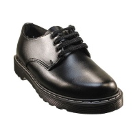 Buccaneer Junior Genuine Leather School Shoes - Black Photo
