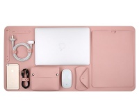 MacBook Pro 13" 5" 1 PU Leather Organiser Combo - Rose Gold & Pink Photo