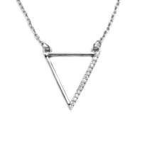 Silverbird Sterling Silver Cut Out Cubic Zirconias Triangle Photo