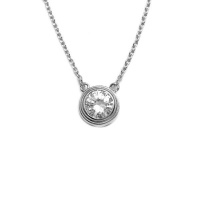 Silverbird Sterling Silver Round Cubic Zirconias Pendant Necklace Photo