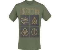 RockTs Men's Led Zepplin Green Symbols T-Shirt Photo