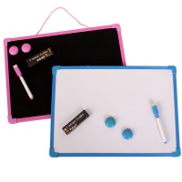 Bulk Pack x4 Educational Dry-Wipe & Chalk Board with Marker - Assorted Photo