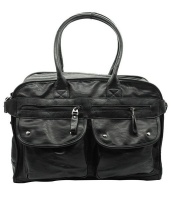 Powerland WSFH-170190 Professional Office PU Leather Laptop Bag - Black Photo