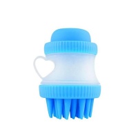 Pet Silicone Easy Bathing Massage Brush Wash Cup - Blue Photo
