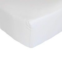 Babes & Kids Egyptian Cotton Cot Fitted Sheet - White Photo