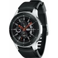 Samsung Galaxy 46mm Watch - Silver Black Strap Cellphone Photo