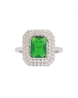Miss Jewels 1.5ct Green & Clear Cubic Zirconia Dress Ring Photo