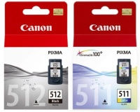 Canon Ink 512 Black & Tri-Colour 511 Combo Pack Cartridge Photo