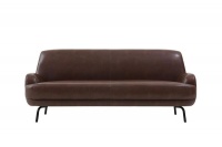 George & Mason - Cuir Marron 3-Seater Sette Sofa Photo