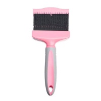 Double Sided Soft & Medium Flex Slicker Brush for Pets - Pink Photo