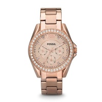 Fossil Riley Women Rose Gold Stainless Steel Watch Photo