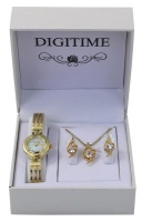 Digitime Women's Watch & Jewellery Set - Gold Photo