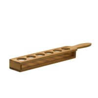 Bar Butler Bamboo - 2 Tier 6 Hole Shot Tray With Handle Photo