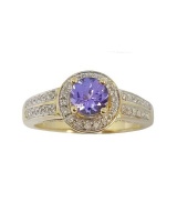 Miss Jewels-0.95ctw Tanzanite & Diamond 14ct Gold Engagement Ring Miss Jewels-0.95ctw Tanzanite & Diamond 14ct Gold Engagement Ring Photo