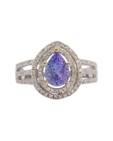 Miss Jewels-1.01ct Tanzanite & Diamond 14ct Gold Engagement Ring Photo