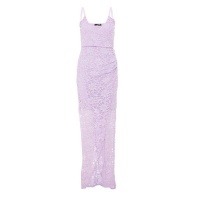 Quiz Lilac Glitter Wrap Front Maxi Dress - Lilac Photo