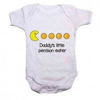 Qtees Africa Daddy's Little Pension Eater Baby Grow Photo