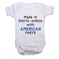 Qtees Africa Made in SA with American Parts Baby Grow Photo