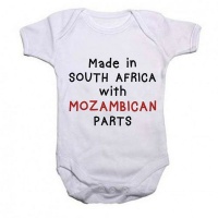Qtees Africa Made in SA with Mozambican Parts Baby Grow Photo