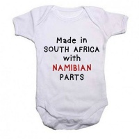 Qtees Africa Made in SA with Namibian Parts Baby Grow Photo