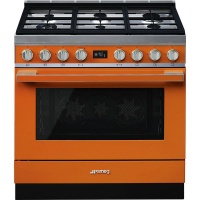 Smeg 90cm Orange Portofino Cooker & Multifunction Oven - CPF9GMOR Photo