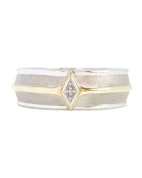Miss Jewels - 9ct Yellow Gold/ Sterling Silver Gents Wedding Band Photo