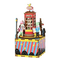 Robotime Phone Booth Musical Box - 3D Wooden Puzzle Gift Photo