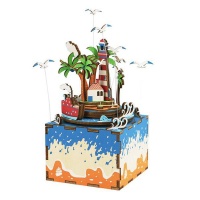 Robotime Vocational Island Musical Box - 3D Wooden Puzzle Gift Photo