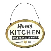 Pamper Hamper - Moms Kitchen Love Served Up Daily Metal Plaque Photo