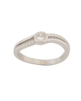 Miss Jewels- 0.10ct Petite Double Band Ring in 925 Silver Photo