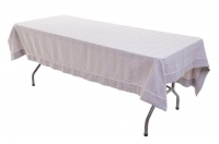 Cottonbox Polycotton Brown - 6 Seater - Spill Proof Tablecloth Photo