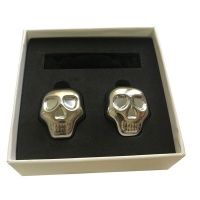 Skull Shape Stainless Steel Ice Cubes - Pack of 2 Photo