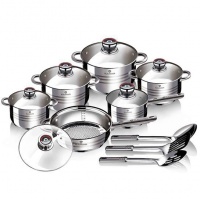 Blaumann 15-Piece Stainless Steel Jumbo Cookware Set - Gourmet Line Photo