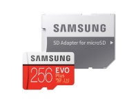 Samsung 256GB Evo Plus MicroSDXC with Adapter - Red Photo