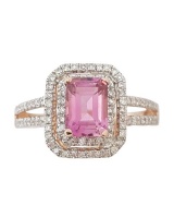Miss Jewels - 1ct Tourmaline and .63ct Diamond 14ct Rose Gold Ring Photo