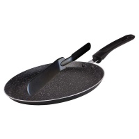 Blaumann 24cm Marble Coating Pancake Pan with Turner - Black Photo