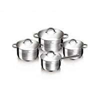 Blaumann 8-Piece Stainless Steel Jumbo Cookware Set - Gourmet Line Photo