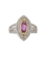 Miss Jewels - 1.25ct Pink Tourmaline and Diamond Engagement Ring Photo