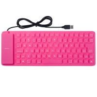 Raz Tech Flexible Silicone Waterproof USB Keyboard - Pink Photo