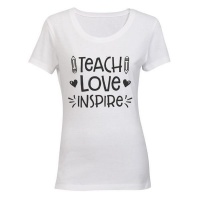 Teach. Love. Inspire -Ladies - T-Shirt - White Photo