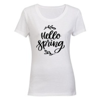 Hello Spring! - Ladies - T-Shirt - White Photo