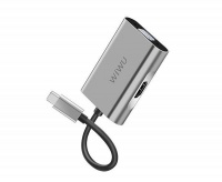 WIWU A20VH Type-C to HDMI Type-C to VGA Adapter - Sliver Photo