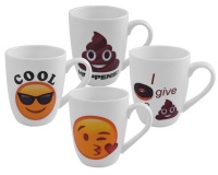 Emoji Oval Cone Mug Set of 4 Photo